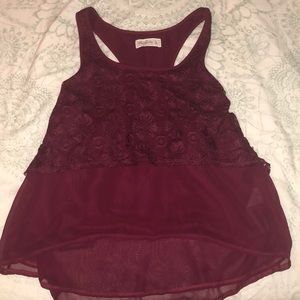 Abercrombie and Fitch Burgundy Top
